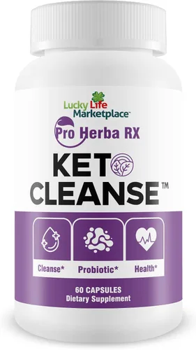 Pro Herba RX KETO CLEANSE - Fórmula herbaria con probióticos - Limpieza Keto y desintoxicación naturalmente - Numerosos beneficios para la salud -