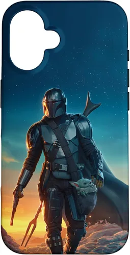 Miniatura 31 de iPhone 11 Pro Max Star Wars The Mandalorian and Grogu Sunset Poster Case