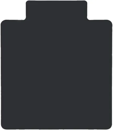 Tapete para silla de escritorio de oficina con borde, tapete de PVC para protección de suelos duros, negro, 36 x 48 pulgadas, fabricado en los