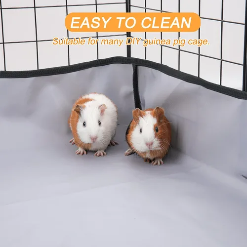 Miniatura 6 de DZWLKJ Forro de jaula de conejillo de indias, base impermeable y lavable, 28 x 56 pulgadas, adecuado para conejos, chinchillas, erizos, hurones