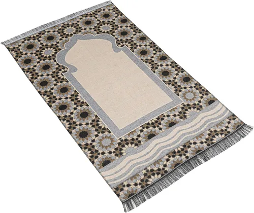 Miniatura 8 de Oración islámica Mat Thin Namaz sajjadah musulmán janamaz chenilla, Tulip