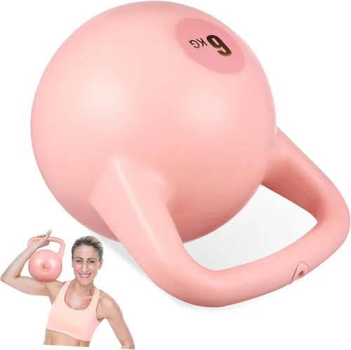 SUPVOX Pesa rusa rellena de agua, peso de polietileno rosa para entrenamiento de fuerza y entrenamientos de gimnasio, equipo de ejercicio de agarre