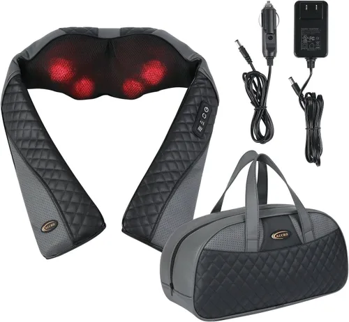 Accro Shiatsu - Masajeador de pies y piernas para espalda, cuello, hombros y piernas con amasamiento profundo con calor (viene con bolsa)
