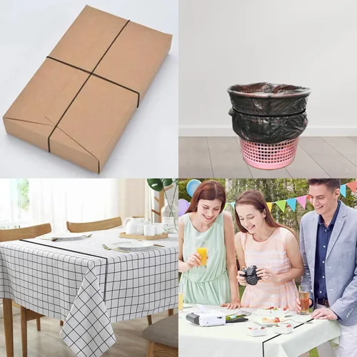 Miniatura 7 de Bandas elásticas para mantel de mesa, 10 unidades, color negro, elástico, resistente al viento, para sujetar el mantel para exteriores, cocina