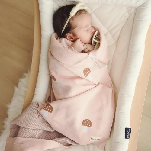 Miniatura 2 de Manta envolvente para niñas 100% algodón, súper suave y acogedora, manta de recepción, manta para cuna y cochecito, regalo ideal para baby shower