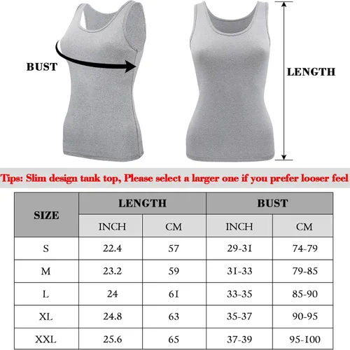 Miniatura 5 de BQTQ 5 camisetas básicas sin mangas para mujer, camisetas sin mangas para debajo de las camisas
