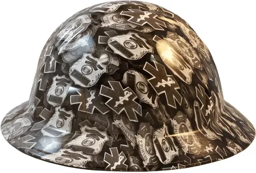Miniatura 2 de Texas America Safety Company Casco de seguridad con visera completa, diseño patriótico hidroimpreso, con suspensión de 4 puntos y bolsa Primera
