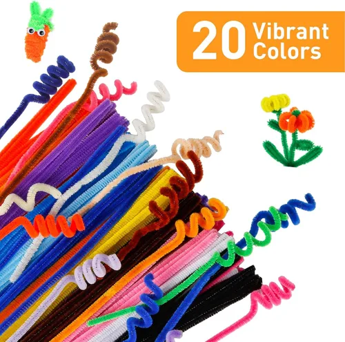 Miniatura 3 de Caydo 300 pompones surtidos de 1 pulgada con 100 piezas de ojos ondulantes con 200 limpiadores de pipas con 100 ojos ondulantes para arte
