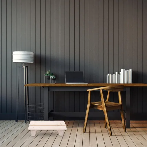 Miniatura 8 de Reposapiés de madera para debajo del escritorio, reposapiés de oficina inclinado para el hogar y el trabajo, diseño ergonómico para aliviar el dolor