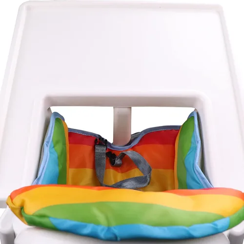 Miniatura 4 de twoworld Cojín para silla alta Antilop, funda de asiento para silla alta de bebé, cojín para silla alta antilop, resistente al agua (rayas arcoíris)
