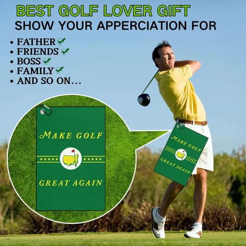 Miniatura 6 de Toalla de golf Happy (verde- The Masters)