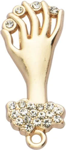 Miniatura 39 de Paquete de 20 dijes de diamantes de imitación chapados en oro, accesorios de cristal para collares, pulseras, joyería, manualidades, bricolaje