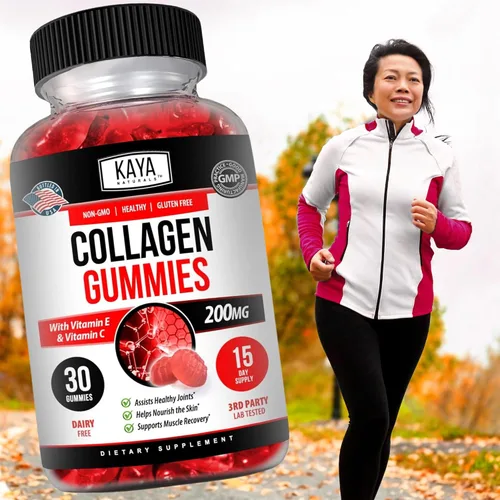 Miniatura 7 de Kaya Naturals Gomitas de colágeno para hombres y mujeres, suplemento Gomitas hechas en la naturaleza – 1000 mg de colágeno hidrolizado, vitamina