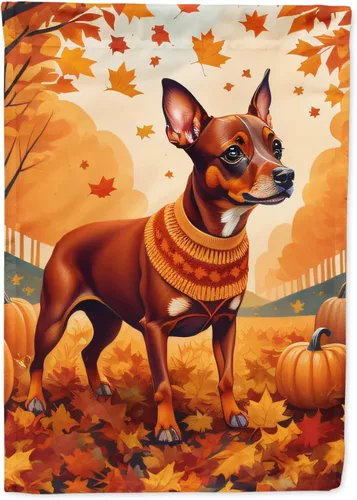 Miniatura 55 de Caroline's Treasures DAC1001GF Affenpinscher - Bandera decorativa para jardín de otoño, decoración para patio exterior, patio, parterres