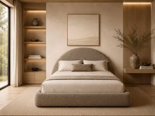 Miniatura 16 de Cama redonda – Funda lavable con cremallera – Espuma suave tapizada de lino – Modular minimalista moderno – Media luna – Se vende por separado