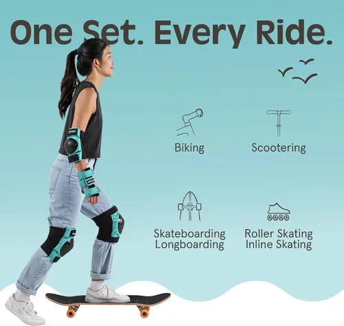 Miniatura 4 de Retrospec Rodilleras, coderas y muñequeras para hombres, mujeres y niños - Equipo de protección para monopatín, patinaje, patines en línea, BMX