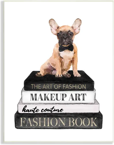 Stupell Industries Fantástico Bulldog Francés Glam Pet Fashion Portafolio, diseño de Amanda Greenwood