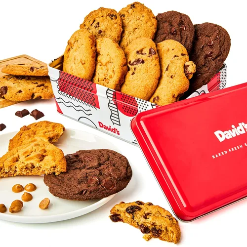 Miniatura 18 de David's Cookies Galletas recién horneadas – Deliciosa variedad suave hecha a mano – Exquisito regalo gourmet para amigos y familiares en ocasiones