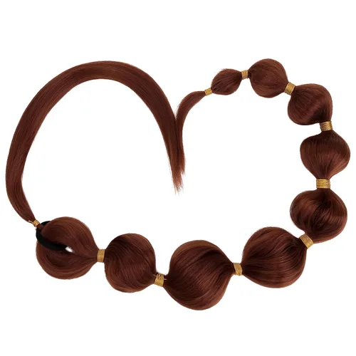 Miniatura 8 de Benehair Extensión de cola de caballo con cordón, 24 pulgadas de largo, pelo sintético lacio, extensiones de cabello de cola de caballo con clip