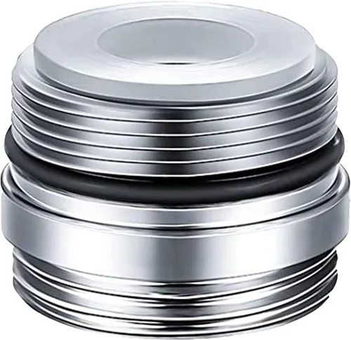 Miniatura 11 de SCAQ1 - Adaptador de caché estándar de 15/16 pulgadas, 27T a 55/64 pulgadas, 27T, latón macizo cromado, adaptador macho a macho para fregadero