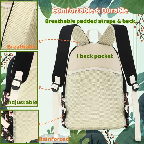 Miniatura 5 de Leaper - mochila escolar para niñas, mochila informal, bolsa de viaje con bolsillos laterales