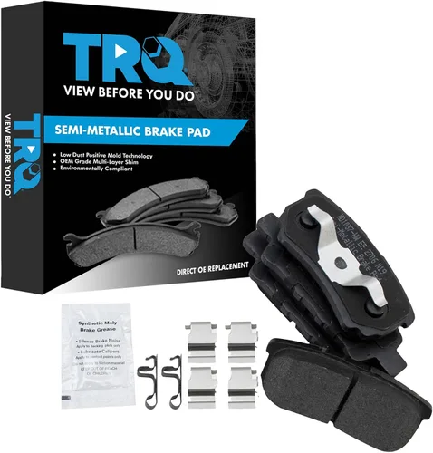 Miniatura 114 de TRQ Pastillas de freno delanteras semi metálicas compatibles con Ford Expedition 2018-2021 F-150 2018-2020 Lincoln Navigator 2018-2022
