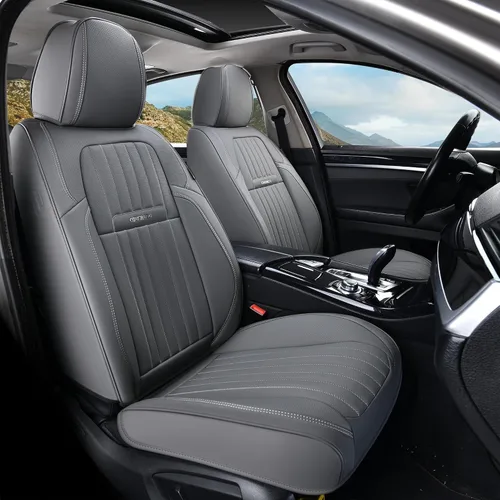 Miniatura 42 de Coverado Fundas de Asiento Delantero para Automóvil, 2 Piezas Fundas de Asiento de Cuero para Automóviles, Protector de Asiento de Automóvil Solo