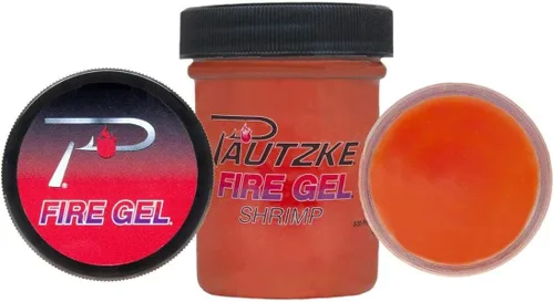 Pautzke - Atrayente de pesca de cebo de gel de fuego, aroma de trucha, gel de aroma de pescado de larga duración, compatible con agua dulce y CAMARÓN