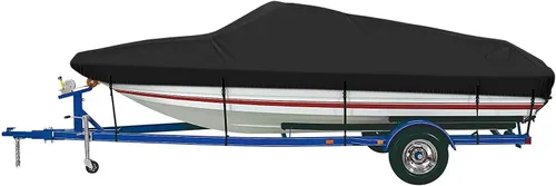 Miniatura 15 de iCOVER - Funda para lancha remolcable, resistente, impermeable, lona, grado marino, apta para lanchas de pesca y esquí, V-Hull, de 14-16 pies