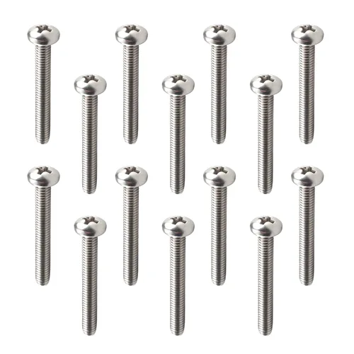 Miniatura 47 de Tornillos de máquina de jalar de perilla M4-0.028x0.197 in M4-0.028x0.197 in Tornillos de cabeza plana métrica Phillips Drive Tornillo de cabeza