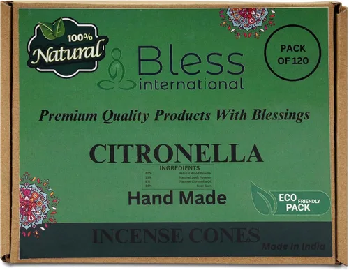 Miniatura 9 de Bless International Conos de incienso 100% naturales de lavanda hechos a mano, sumergidos a mano, libres de químicos orgánicos para purificación