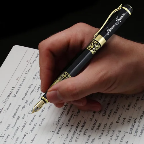 Miniatura 5 de Personalized pens & Gel pens with your Names Company Names, Office Gift Pen Set, with Pen Box Gift for Colleague Teachers Friends Business Wood