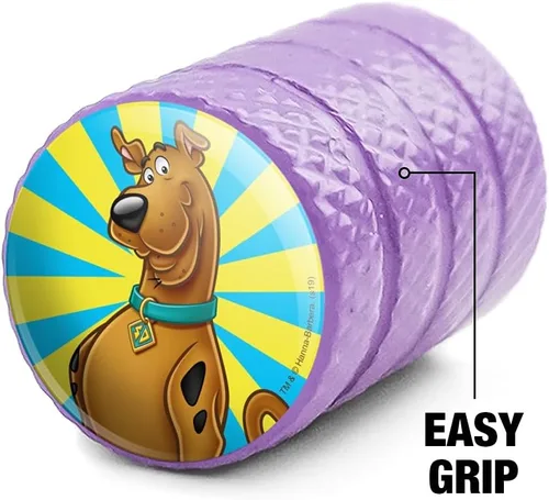 Miniatura 3 de GRAPHICS & MORE Scooby-Doo - Tapones de válvula de aluminio para llantas de neumático Púrpura
