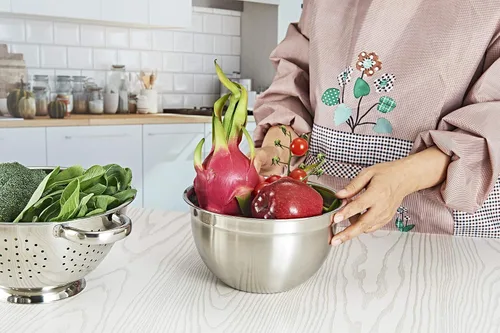 Miniatura 3 de Cuenco de acero inoxidable duradero y resistente al óxido, fácil agarre y estabilidad, diseño de tazón versátil para cocinar, hornear, preparar