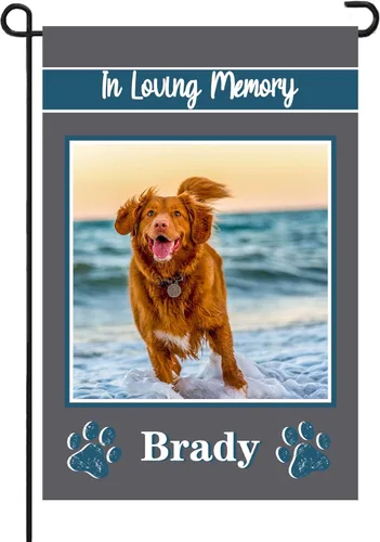 Miniatura 14 de Bandera conmemorativa personalizada para perros, banderas personalizadas con nombre de foto de mascota perdida, conmemoración para perros, Bandera
