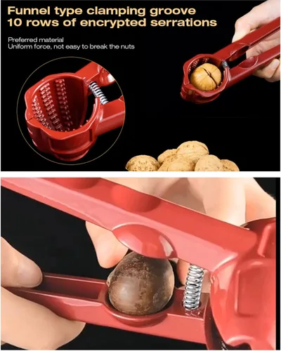 Miniatura 2 de Juego de herramientas de cascanueces de 7.1 pulgadas de largo, galletas de aluminio para todo tipo de nueces, nueces, castañas y melones