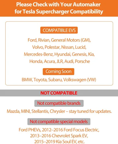 Miniatura 3 de Adaptador de EV NACS a CCS, Certificado UL2252 500A/1000V Adaptador de Carga Rápida con Interbloqueo, Compatible con Supercargadores Tesla
