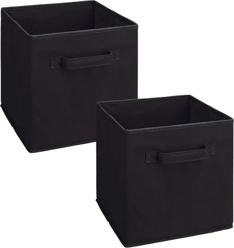 Cajón de tela cúbico ClosetMaid 11469, morado, empaque de 2, Negro, 2 - unidades