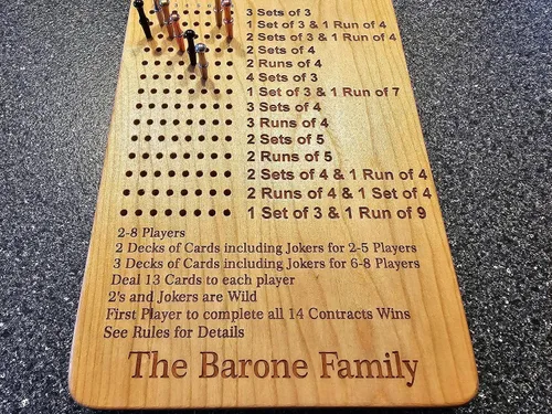 Miniatura 4 de Tablero de juego Rummy de la frustración de 8 jugadores
