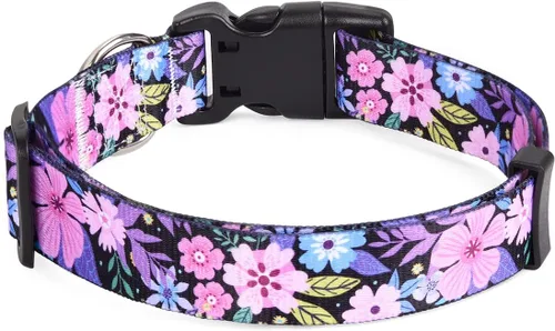 Miniatura 2 de Mihqy Collar para perro con patrones geométricos florales tribales bohemios - Collar de estilo étnico suave ajustable para perros pequeños, medianos