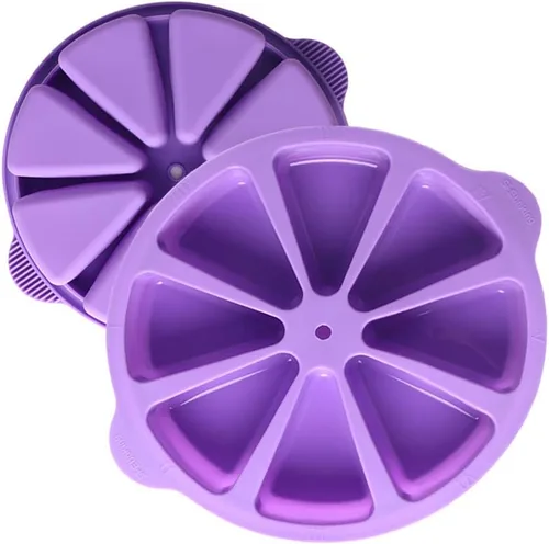 Miniatura 3 de SHEbaking Molde de silicona triangular para hornear pan de maíz antiadherente para pastel de 8 cavidades, perfecto para brownies, magdalenas