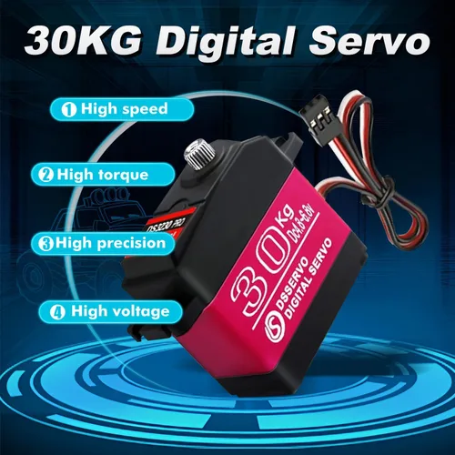 Miniatura 2 de Servo motor de 66.1 lbs Servo digital de alto par RC piezas para automóviles RC a escala 1/10 y Crawlers Slash 4x4 4x4 VXL TRX-4 SCX10 III