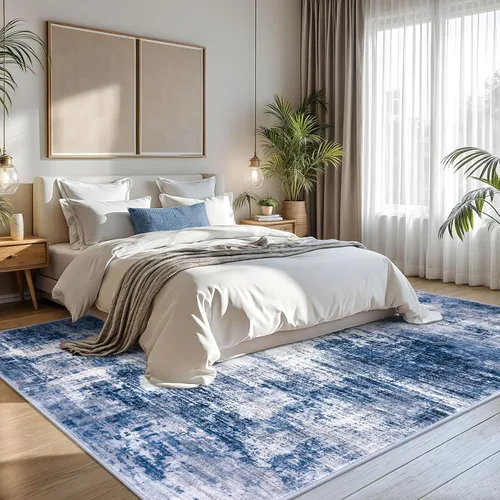 Miniatura 892 de IOHOUZE Alfombra abstracta lavable de 3 x 12 pies para pasillos, antideslizante para cocina, camino de entrada de lana sintética para interiores