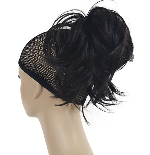 Lydell Extensión de cabello sintético ajustable con pinza de mandíbula (marrón oscuro)
