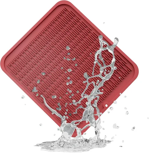 Miniatura 13 de ZLR 2 bandejas de silicona para fregadero (6 x 12 pulgadas/6.024 x 12.008 in) - Soporte estrecho para esponja para encimera de cocina - Tapete Negro