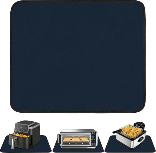 Miniatura 14 de Alfombrilla resistente al calor para freidora de aire, freidora profunda, horno, almohadillas calientes negras de 12 x 14 pulgadas para protector