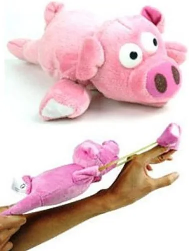 Miniatura 3 de Muñeco de peluche de animal con tirachinas volador y gritos, lanza hasta 50 pies (- Juego completo de 6 piezas)