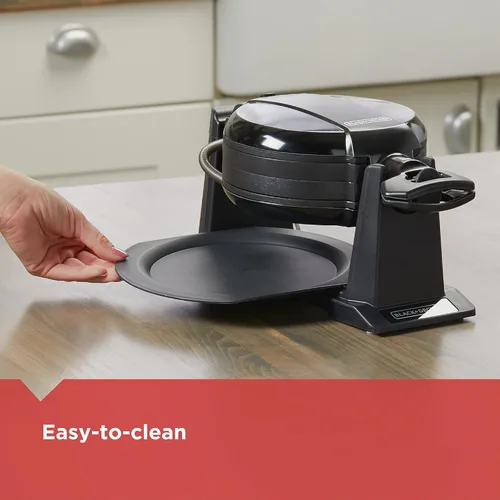 Miniatura 5 de BLACK+DECKER Máquina de gofres giratoria, negro, WMD200B, (paquete de 2)