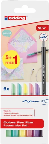 Edding Caja de 6 (5+1) Blister Marker Set