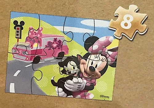 Miniatura 5 de Disney Minnie Mouse - 5 rompecabezas de madera en caja de almacenamiento de madera